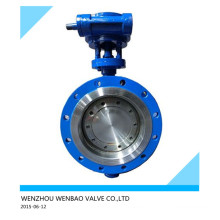 Válvula Borboleta Flange de Aço Metálico em Aço Pn16 Dn200